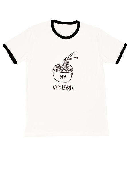 White and Black Ramen Noodle T-Shirt