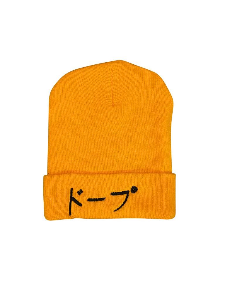 Gold Japanese Dope Beanie Hat