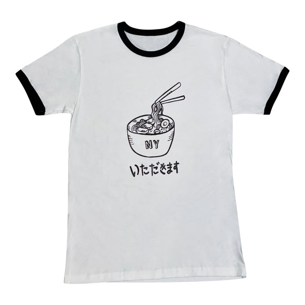 White and Black Ramen Noodle T-Shirt