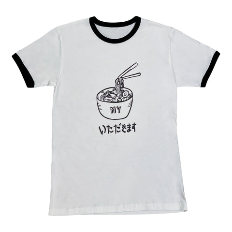 White and Black Ramen Noodle T-Shirt