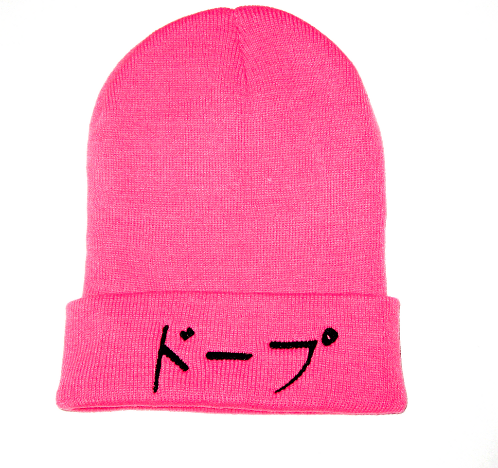 Pink Japanese Dope Beanie Hat